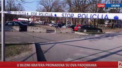 Вибух і два парашути: невідомий об'єкт впав з неба в столиці Хорватії
