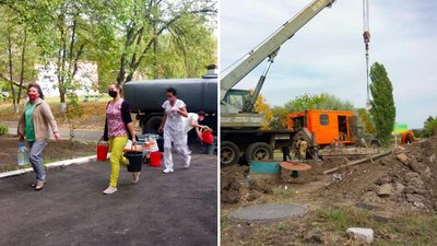 Перший день без води. Працівники кропивницького водоканалу ремонтували мережі та підвозили воду