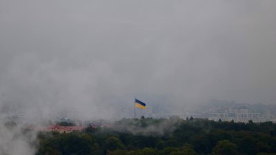 Дим у Львові після обстрілу 5 жовтня