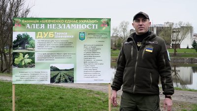 У Чернігові висадили "Алею Незламності" з 27 шевченківських дубів У Чернігові висадили "Алею Незламності" з 27 шевченківських дубів