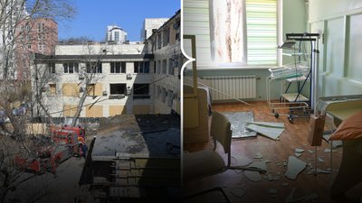 Пошкоджений унаслідок атаки РФ пологовий будинок в Одесі, 28 березня 2026 року