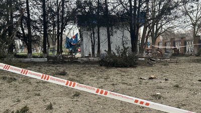 Наслідки падіння "шахеда" по зоні відпочинку у Воскресенській громаді