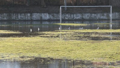 Через порив водогону в Івано-Франківську затопило стадіон "Юність"