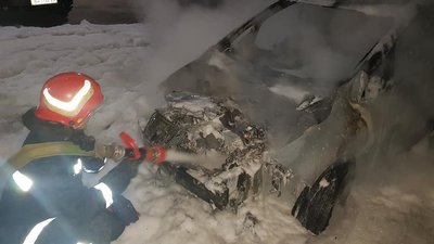 На Одещині згорів електрокар: пожежники заявили про підпал На Одещині згорів електрокар: пожежники заявили про підпал