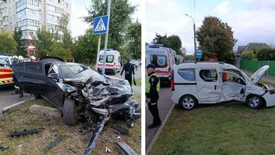 У Черкасах на перетині Надпільної та Різдвяної зіткнулись дві автівки
