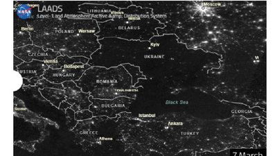 В охопленій війною Україні згасають вогні — супутникові знімки NASA