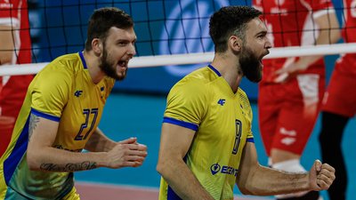 Владислав Щуров та Дмитро Янчук (зліва направо) у матчі України на Євро-2026