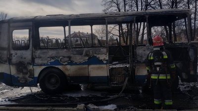 У Дрогобичі під час руху загорівся автобус: одна людина травмована У Дрогобичі під час руху загорівся автобус: одна людина травмована