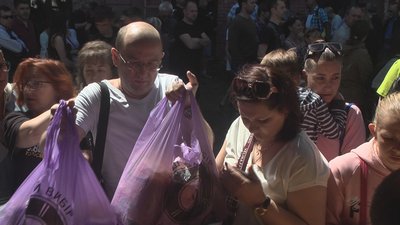 У Вінниці роздали гумдопомогу У Вінниці роздали гумдопомогу