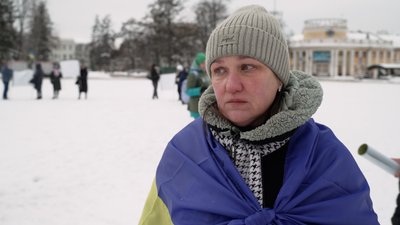 Оксана Гончаренко. У Чернігові родини нацгвардійців з ЧАЕС провели акцію