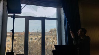 Будівля Миколаївського палацу творчості учнів зазнала пошкоджень після обстрілу облради Будівля Миколаївського палацу творчості учнів зазнала пошкоджень після обстрілу облради