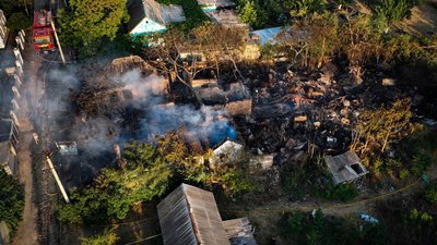 У Вознесенську горіла вулиця