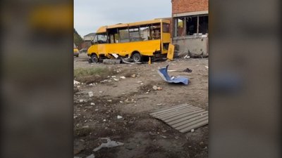 Пошкоджена муршрутка у Сумах