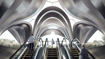 Британське архітектурне бюро показало проєкт нових станцій метрополітену у Дніпрі Британське архітектурне бюро показало проєкт нових станцій метрополітену у Дніпрі