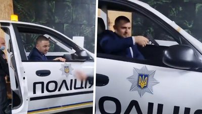 У Харкові патрульні зупиняли авто "Слуги народу" Куницького У Харкові патрульні зупиняли авто "Слуги народу" Куницького