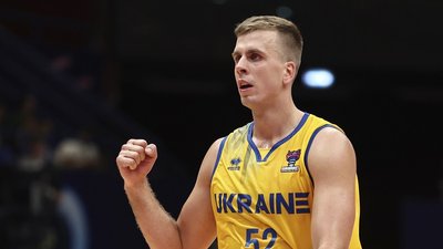 Форвард збірної України Володимир Герун на Євробаскеті-2022.