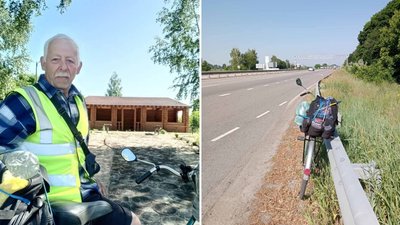 Олександр Каніболоцький із Полтавщини завершив благодійний велопробіг Олександр Каніболоцький із Полтавщини завершив благодійний велопробіг
