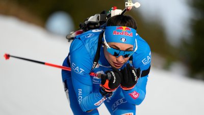 Доротея Вірер під час етапу Кубка світу в Гохфільцені
