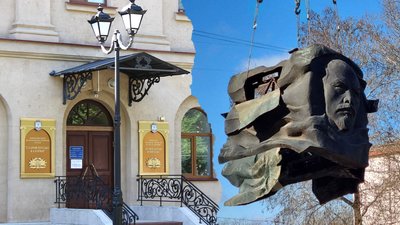 Барельєф Леніна з пам'ятника "Юність" перевезли до Миколаївського краєзнавчого музею