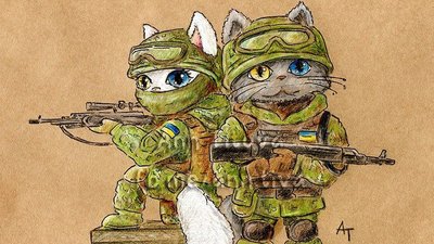 Героїчні котики. Дніпрянка зібрала понад дві тисячі доларів для ЗСУ, малюючи українців у образах котів Героїчні котики. Дніпрянка зібрала понад дві тисячі доларів для ЗСУ, малюючи українців у образах котів