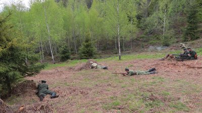 На Львівщині реконструювали події бою Українських січових стрільців на горі Маківка На Львівщині реконструювали події бою Українських січових стрільців на горі Маківка