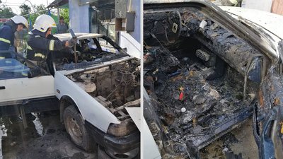 Від огню у Миколаївській області постраждали три автівки Від огню у Миколаївській області постраждали три автівки