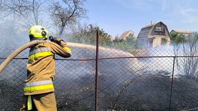 На Миколаївщині масштабна пожежа — вогонь підступає до дачних будинків На Миколаївщині масштабна пожежа — вогонь підступає до дачних будинків