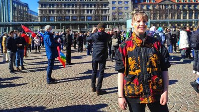 "Ми не хочемо третьої світової": у Лейпцигу вийшли на протест проти війни в Україні