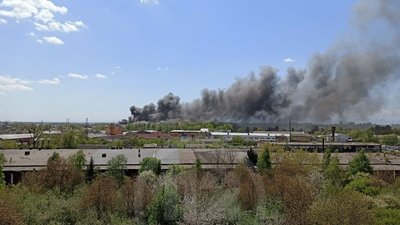 У Франківську сталася пожежа поблизу "Водоекотехпрому". Горять склади