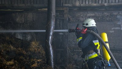 У Дніпрі горів ангар із сіном