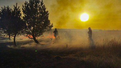 пожежа на Волині, спалювання трави