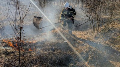 За добу на Сумщині рятувальники тричі гасили загоряння сухої рослинності За добу на Сумщині рятувальники тричі гасили загоряння сухої рослинності