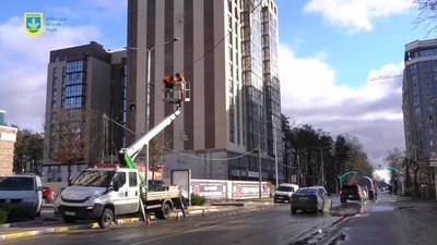 На вул. Соборній в Ірпені встановили 63 енергоощадні Led-ліхтарі українського виробництва