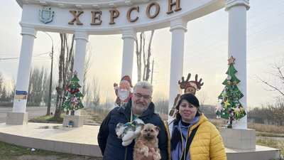 Волонтер з Волині врятував п'ятьох собак-переселенців з Херсона Волонтер з Волині врятував п'ятьох собак-переселенців з Херсона