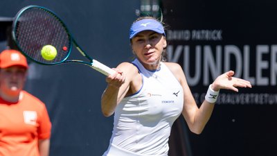 Людмила Кіченок у матчі першого кола Вімблдону-2026