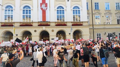 У Львові провели акцію солідарності з народом Білорусі