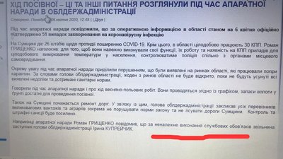 Ірину Купрейчик звільнили з посади заступниці голови Сумської ОДА