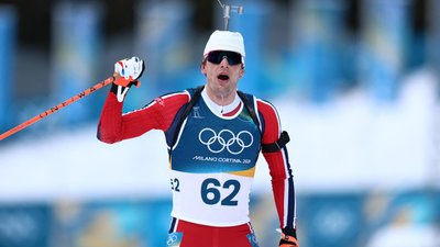 Штурла Легрейд під час індивідуальної гонки на Олімпійських іграх-2026