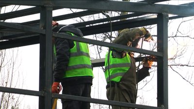 На території Жмеринської райлікарні монтують кисневу станцію