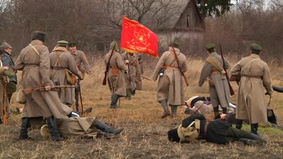 У селі Базар на Житомирщині відтворили події бою між армією УНР та більшовиками У селі Базар на Житомирщині відтворили події бою між армією УНР та більшовиками