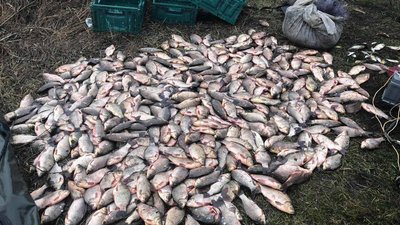 280 м сітки і 70 кг риби. На Дніпропетровщині затримали підозрюваного в незаконному рибному промислі 280 м сітки і 70 кг риби. На Дніпропетровщині затримали підозрюваного в незаконному рибному промислі