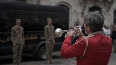 Похорон військовослужбовця у Львові