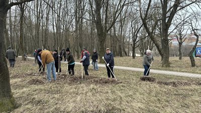 Під час прибирання в парку Під час прибирання в парку
