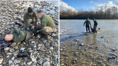 На Закарпатті врятували двох чоловіків, які хотіли перетнути кордон через річку Тису На Закарпатті врятували двох чоловіків, які хотіли перетнути кордон через річку Тису