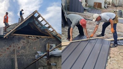 В ОВА показали, як волинські будівельники відновлюють пошкоджені оселі на Херсонщині В ОВА показали, як волинські будівельники відновлюють пошкоджені оселі на Херсонщині