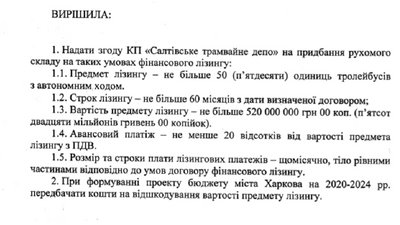 Харківська міськрада погодила закупівлю 50 тролейбусів