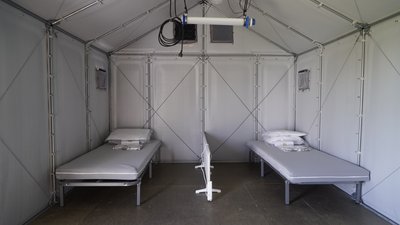 Модульні будинки у Старому Салтові. 13 червня 2023 року. Фото: Олександр Ставицький/Суспільне Харків Модульні будинки у Старому Салтові. 13 червня 2023 року. Фото: Олександр Ставицький/Суспільне Харків
