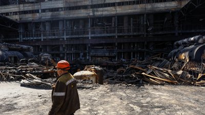 Пошкоджена російським ударом ТЕЦ