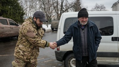 Боєць на псевдо "Херсон" з Володимиром Шошурою