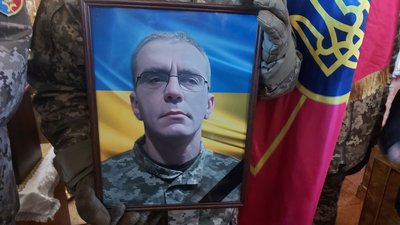 Військовий Сергій Борщов, з яким сьогодні попрощались у Хмельницькому, 12 січня 2023. Фото: Суспільне Хмельницький
